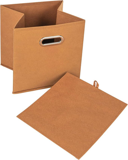 Household Essentials Foldable Fabric Storage Cubes 6-Pack – 11x11x11 Stackable - Image 3