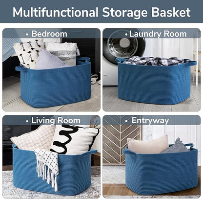 Goodpick Large Blanket Basket, Storage Baskets - Image 4