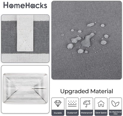 HomeHacks 2-Pack Large Laundry Basket, Waterproof, Freestanding Laundry Hamper - Image 5