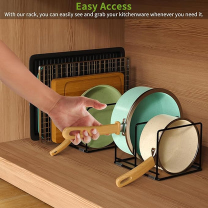 Pan and Pot Organizer Rack, Cutting Board Organizer - Image 4