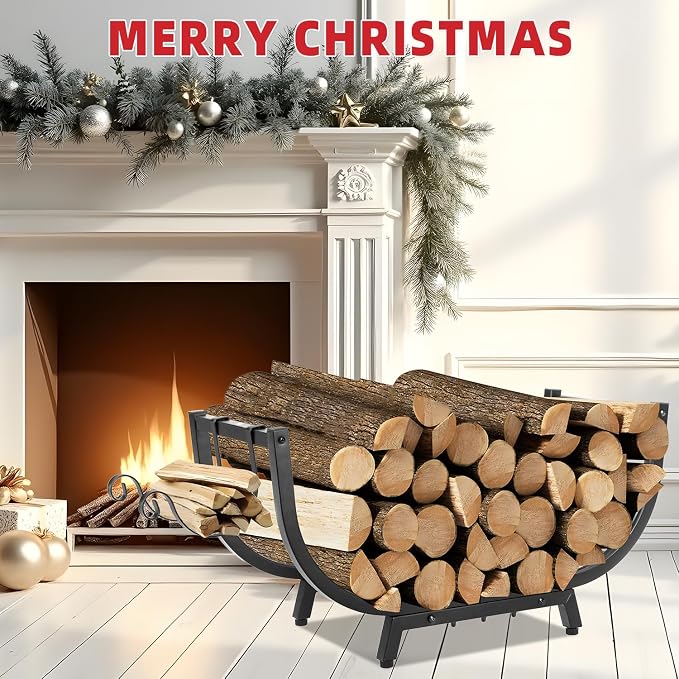 30“ Firewood Rack Outdoor and Indoor, Compact Firewood log Storage & Holder - Image 5