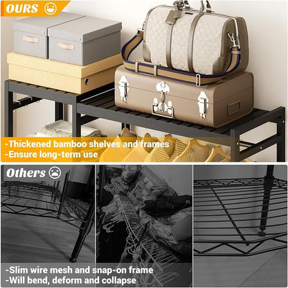 Homykic Bamboo Clothes Rack Garment Rack - Image 6