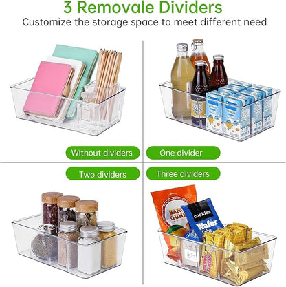 wilfox Pantry Organizer, 7 Pack Clear Bins - Image 2