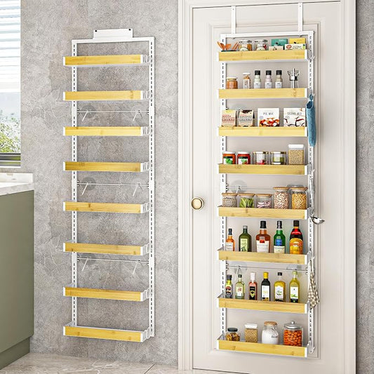 bukfen Over the Door Pantry Organizer 8-Tier Adjustable Basket Kitchen Pantry by bukfen