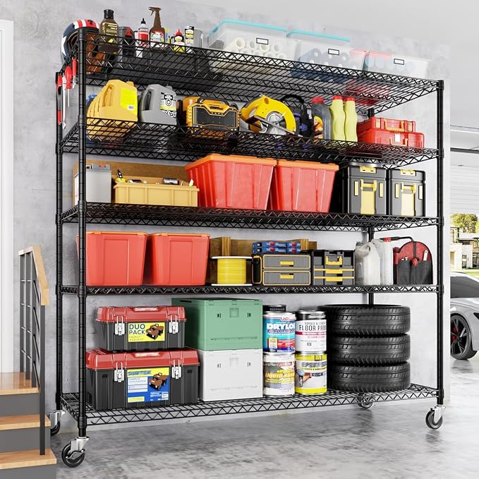 PrimeZone 5 Tier 80.7" H x 55.5" W x 24" D Wire Shelving - Image 2