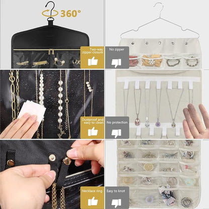 CHICECO Travel Jewelry Holder Organizer, Hanging Jewelry Organizer Storage - Image 3