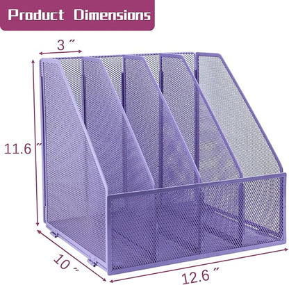 Desk Organizers, Metal Magazine File Holder - Image 2