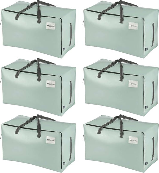 VENO 6 Pack Moving Bags and Large Christmas Decoration Storage Bins by Veno