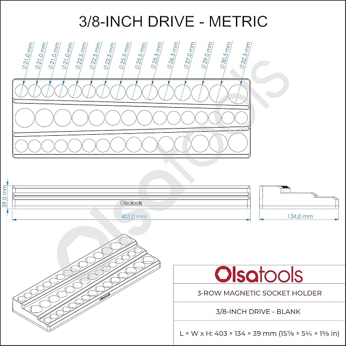 Olsa Tools Magnetic Socket Organizer - Image 5