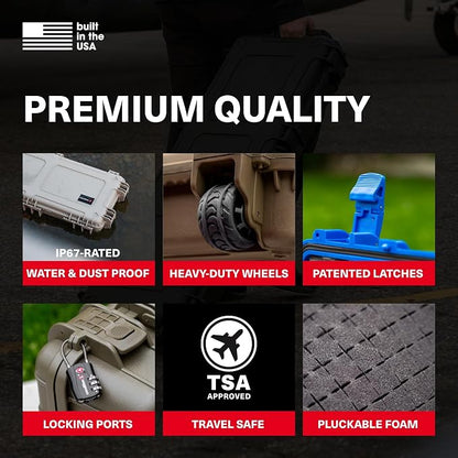 Condition 1 45" Waterproof Hard Case w/Wheels & Pluckable Foam – Lockable - Image 3