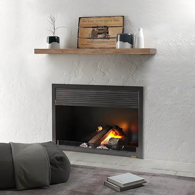 Floating Shelves, 8 Inch Deep Rustic Solid Reclaimed Wood Wall Shelves - Image 2