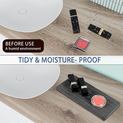 3PCS Water Absorbing Stone Tray, Fast Drying Stone Sink Tray, Stones Soap Trays - Image 3