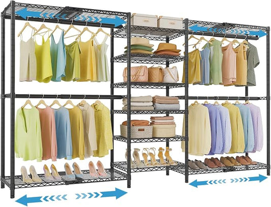 VIPEK X3 Plus Large Expandable Closet Rack Adjustable from 5'10" to 8'8" by VIPEK