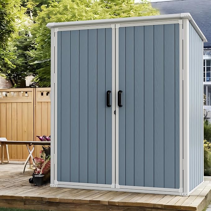Outdoor Storage Shed, 5x3FT Resin Shed by Breezestival