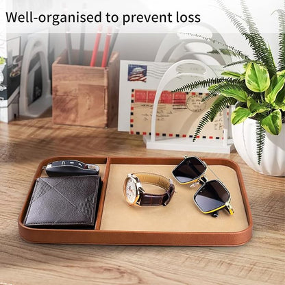 SENEN Leather Tray, Stylish and Organized Multifunctional Tray, - Image 5