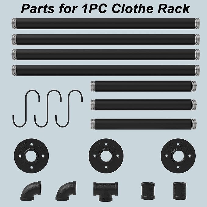 Industrial Pipe Clothes Rack - Image 7