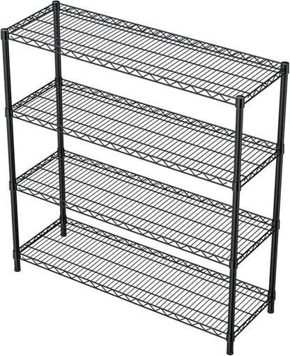 4 Tier Adjustable Storage Shelves, Heavy Duty Metal Utility Shelf 1400LBS - Image 4
