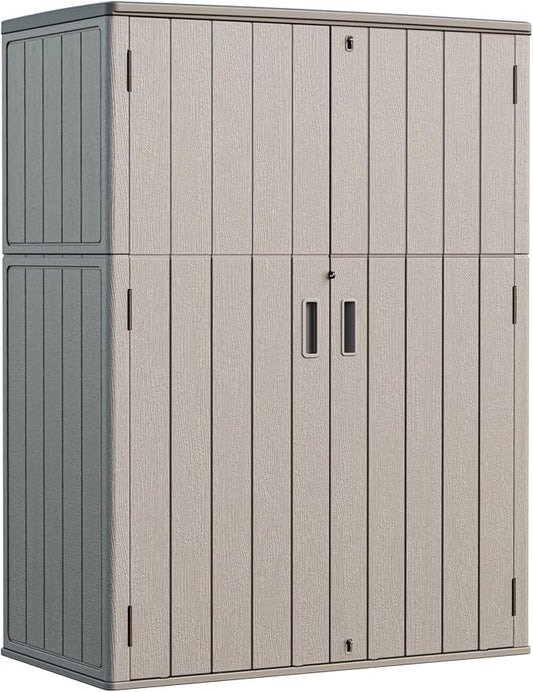 HOMSPARK Outdoor Storage Shed Weather Resistance, Patio Storage Cabinet by HOMSPARK
