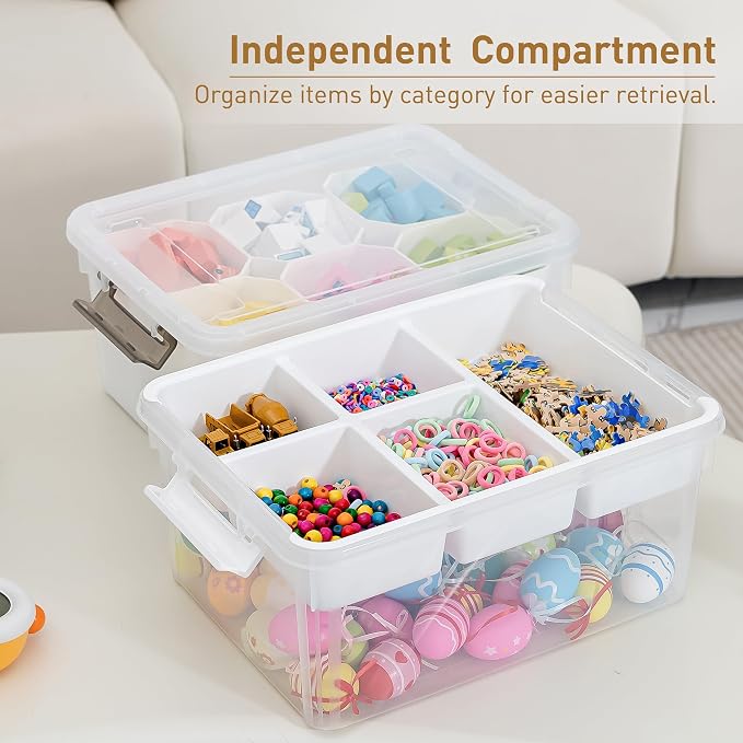 Citylife 17 QT Plastic Storage Bins Clear Storage Box - Image 3