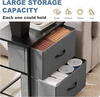 DUMOS Nightstand Set of 2, Small Dresser - Image 4