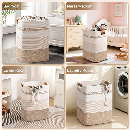 Laundry Hamper, 95L Tall Laundry Basket - Image 7