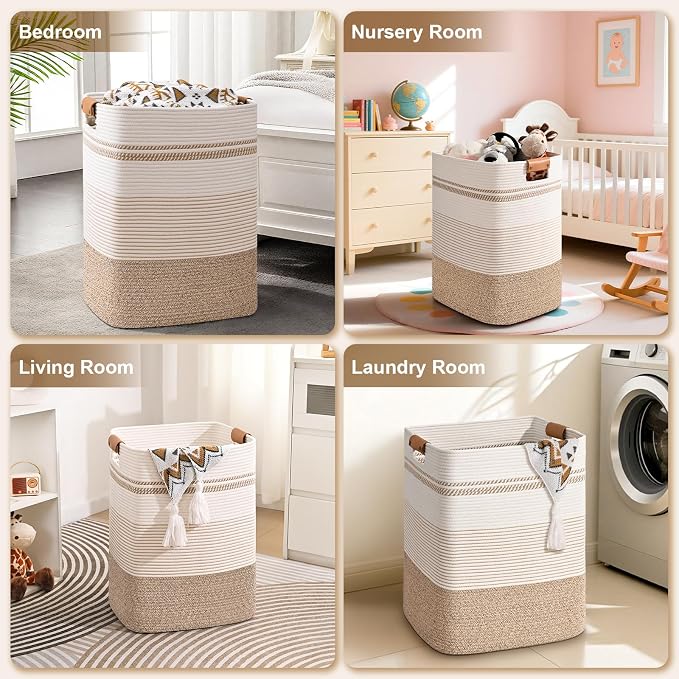 Laundry Hamper, 85L Tall Laundry Basket - Image 7
