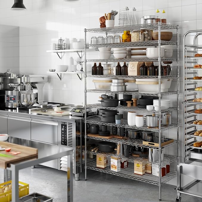 21" Deep x 48" Wide x 86" Height Wire Shelving Kit | 10-Tier | NSF Commercial - Image 7