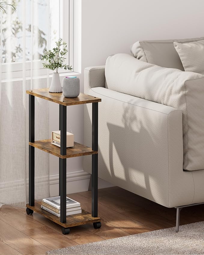 TUTOTAK Small Side Table, Narrow End Table, Bedside Table, Couch Side Table - Image 4