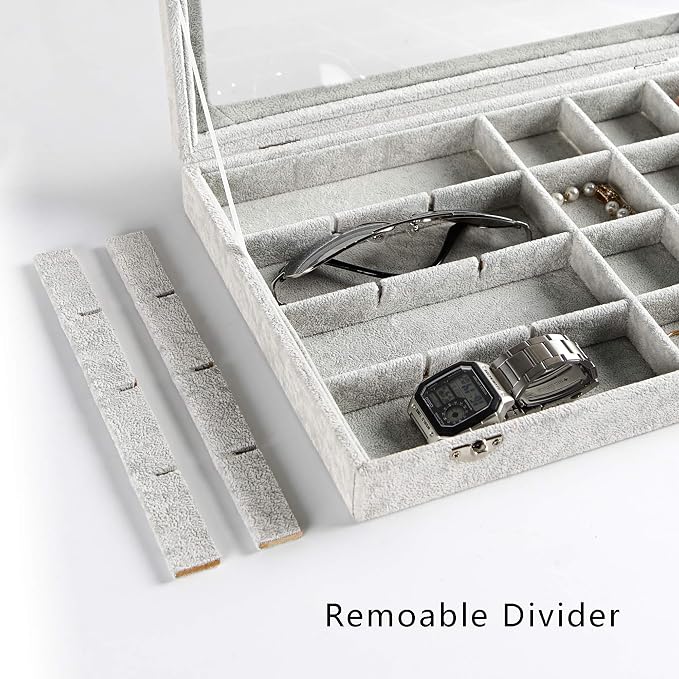 Frebeauty 24 Grid Earring Holder Organizer Tray, Jewelry Organizers and Storage - Image 5