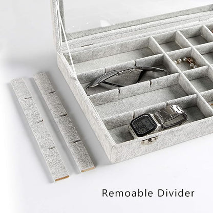 Frebeauty 24 Grid Earring Holder Organizer Tray, Jewelry Organizers and Storage - Image 5