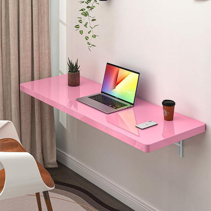 Clikuutory Wall Mounted High Gloss Folding Table, Wall Desk Fold Down by Turnyourhouseintoahome