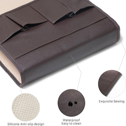 PU Leather Sofa Armrest Organizer, Armchair Magazine Holders, Waterproof Remote - Image 2