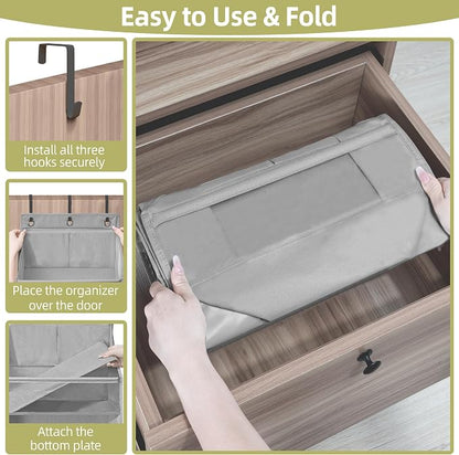 Over Door Organizer with 6 Extra Large Pockets 12 Side Pockets, Sturdy Closet - Image 5