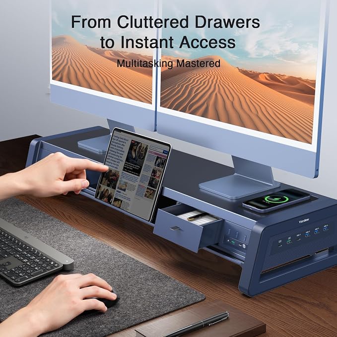 Vaydeer All-in-One Dual Monitor Stand Riser - Image 2