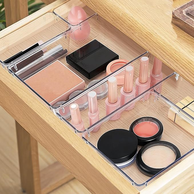 16 PCS Drawer Organizer Set, 5 Varied Size Bathroom and kitchen Drawer cabinet - Image 5