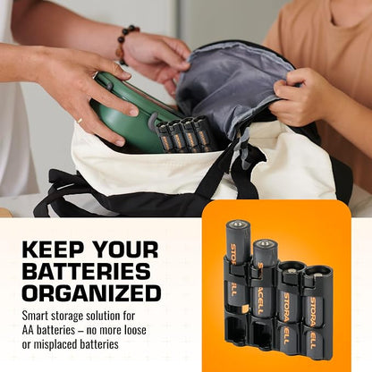 AA Battery Storage Caddy by Storacell, Holds 4 Batteries - Image 3