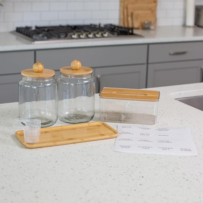 Glass Laundry Jars with Airtight Lids - Image 11