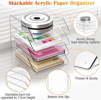 YKLSLH 4 Tier Paper Organizer Letter Tray - Image 2