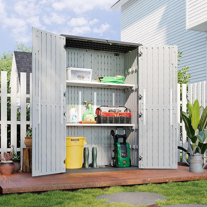 Aoxun White Resin Outdoor Storage Shed by Aoxun