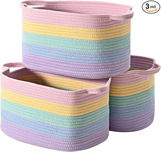 DUHEL Cotton Rope Woven Storage Basket, Used by DUHEL
