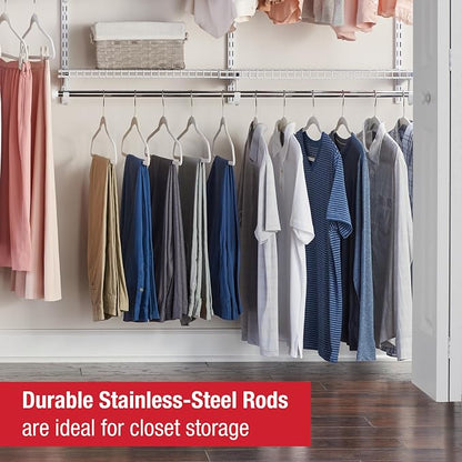 Rubbermaid Configurations Deluxe Custom Closet Kit 4-8Ft. Adjustable Metal Wire - Image 5