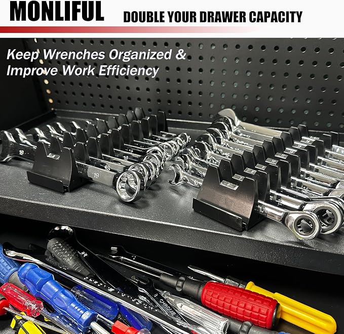 12 PCS Magnetic Modular Wrench Organizer Wrench Holder - Image 2