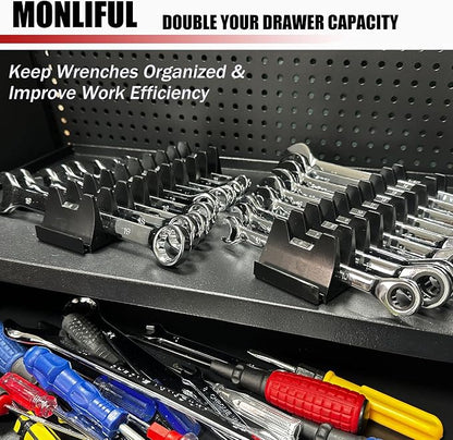 12 PCS Magnetic Modular Wrench Organizer Wrench Holder - Image 2