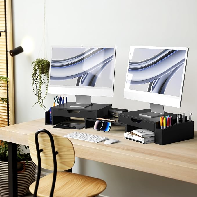 Simple Houseware Desk Dual Monitor Stand Riser - Image 5