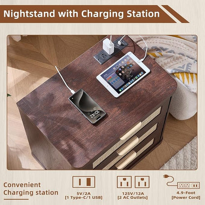LEYAOYAO Rattan Night Stand - Image 5