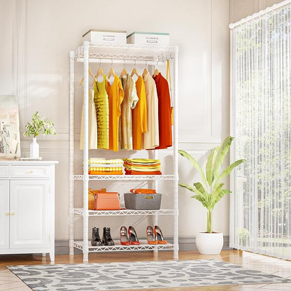Ulif H4 Mini Portable Closet, 4 Tiers Freestanding Clothing Garment Rack - Image 2
