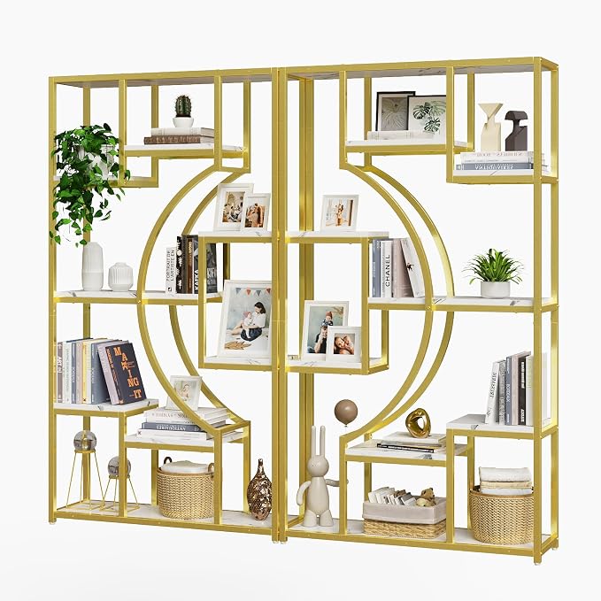 Modern Book Shelf, 70.8 Inch Tall Etagere Bookcase, Bookcases/Bookshelf - Image 5