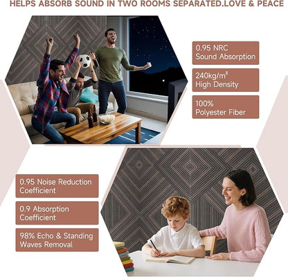 TO-TH Acoustic Wall Panels, 6 Pack Total Size 72 x 48 Inches, Self-Adhesive - Image 6