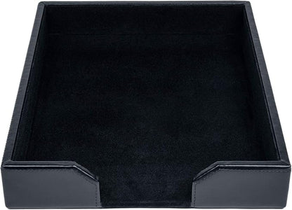Dacasso Bonded Leather Desktop Tray Luxury Letter Holder & Paper Organizer - Image 3
