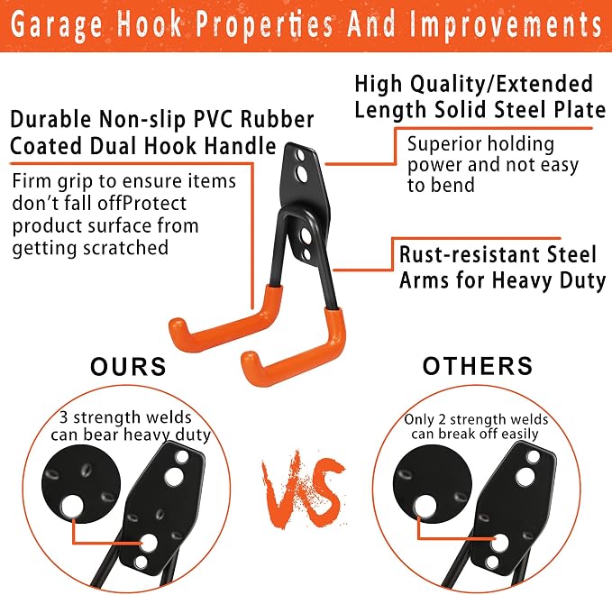 Heavy Duty Steel Hooks, 16 Pack - Image 3